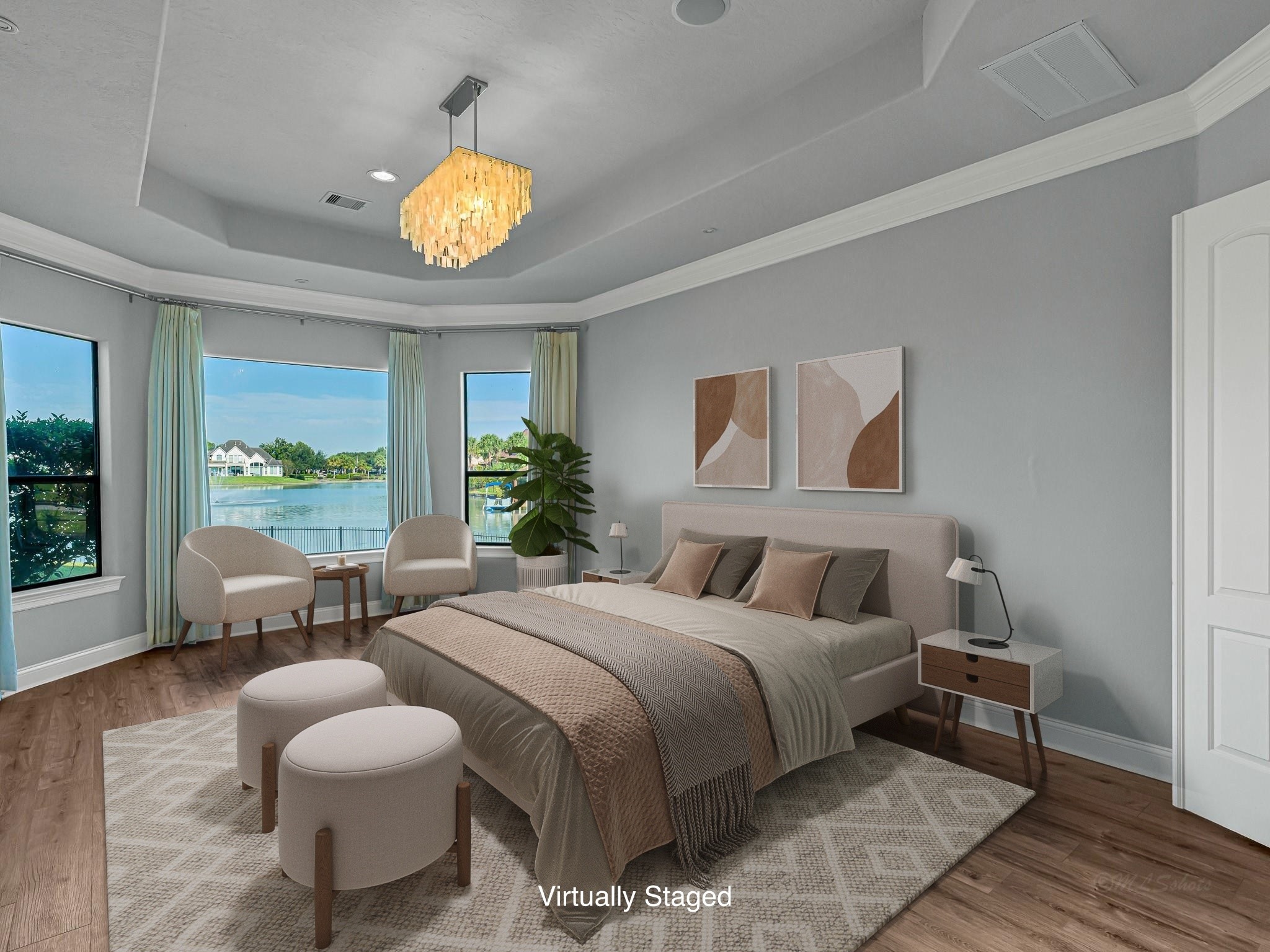 1802 Sparrows Ridge Katy, TX 77450 - Photo 28 of 50 a bedroom with a bed and a chandelier