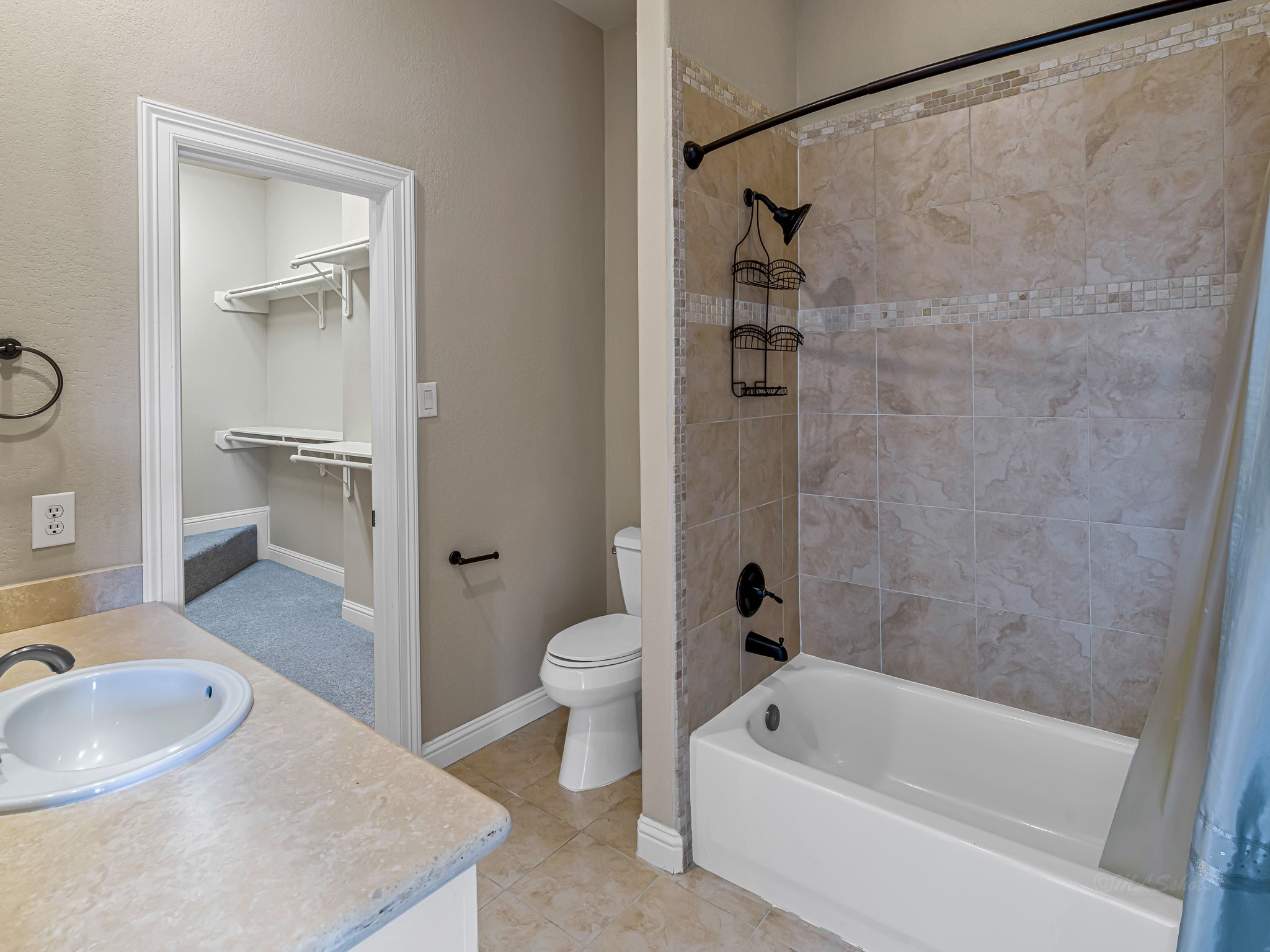 1802 Sparrows Ridge Katy, TX 77450 - Photo 36 of 50 a bathroom with a sink a toilet and shower
