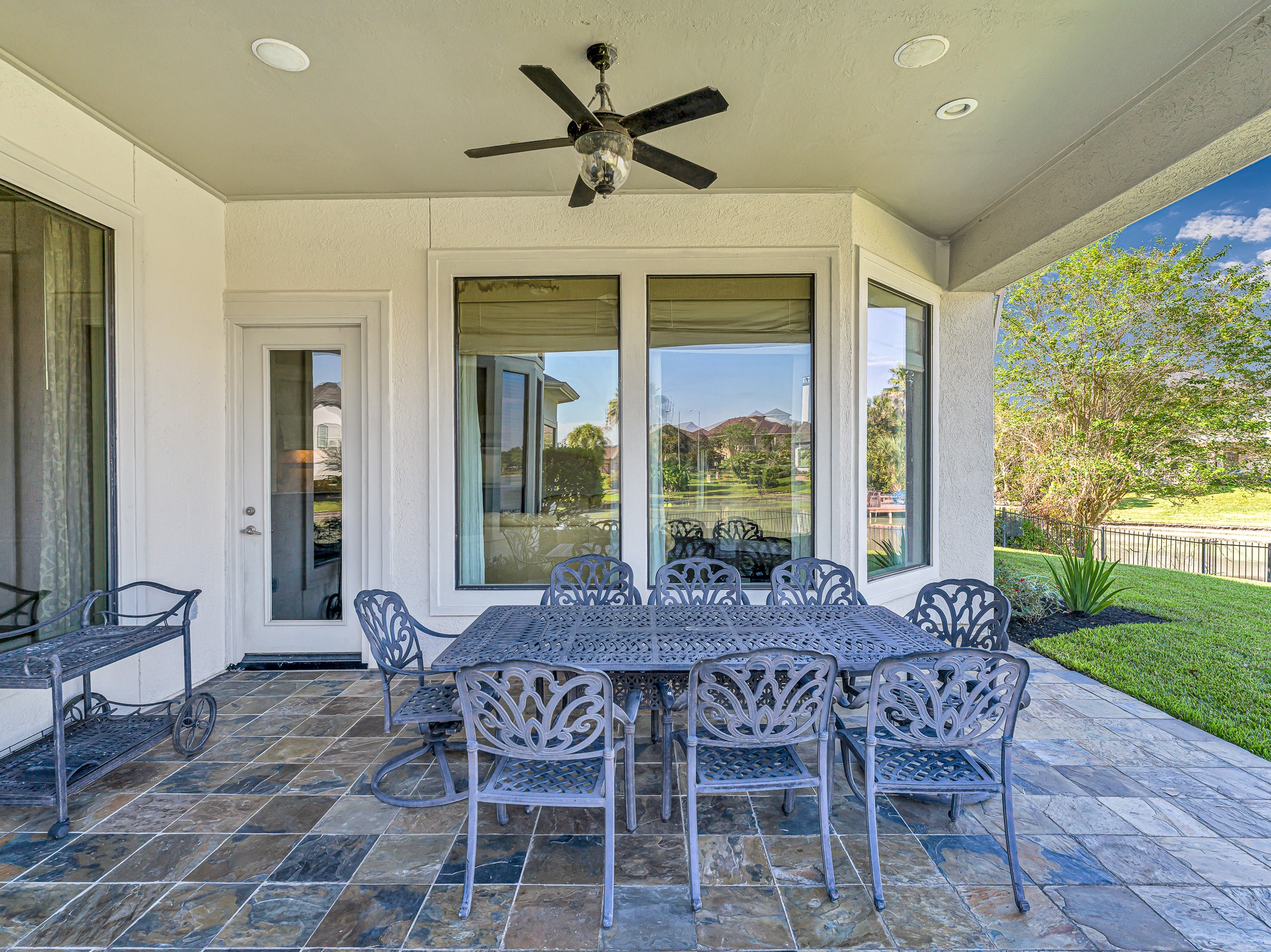 1802 Sparrows Ridge Katy, TX 77450 - Photo 43 of 50 a view of an outside dining space with furniture window and outside view