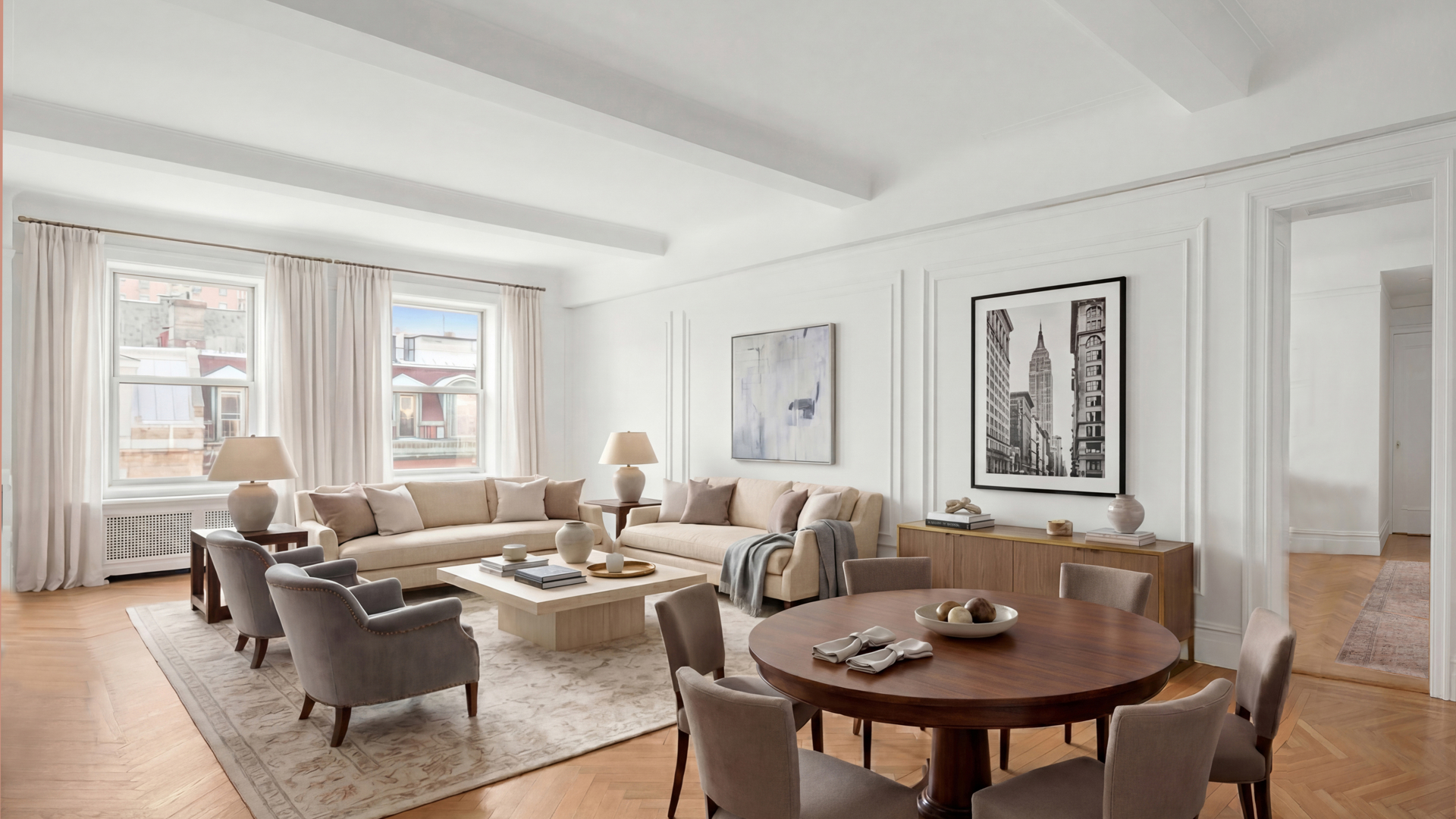 340 Riverside Drive, Unit 6D Manhattan, NY 10025 - Photo 1 of 26 a living room with furniture potted plant and windows