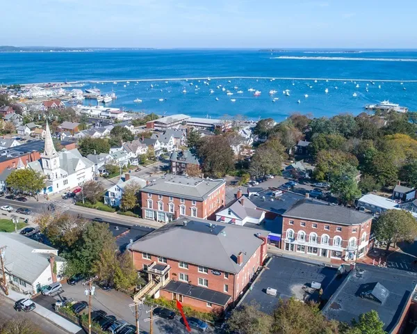 an aerial view of multiple house