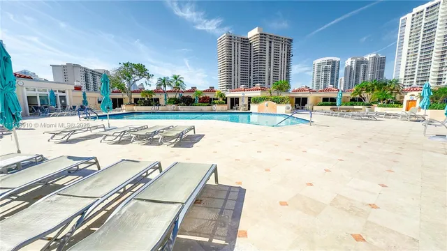 a view of a city with tall buildings