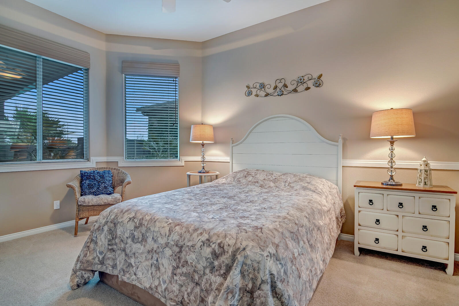 3 Lyon Road Rancho Mirage, CA 92270 - Photo 19 of 38 a bedroom with a bed and a night stand