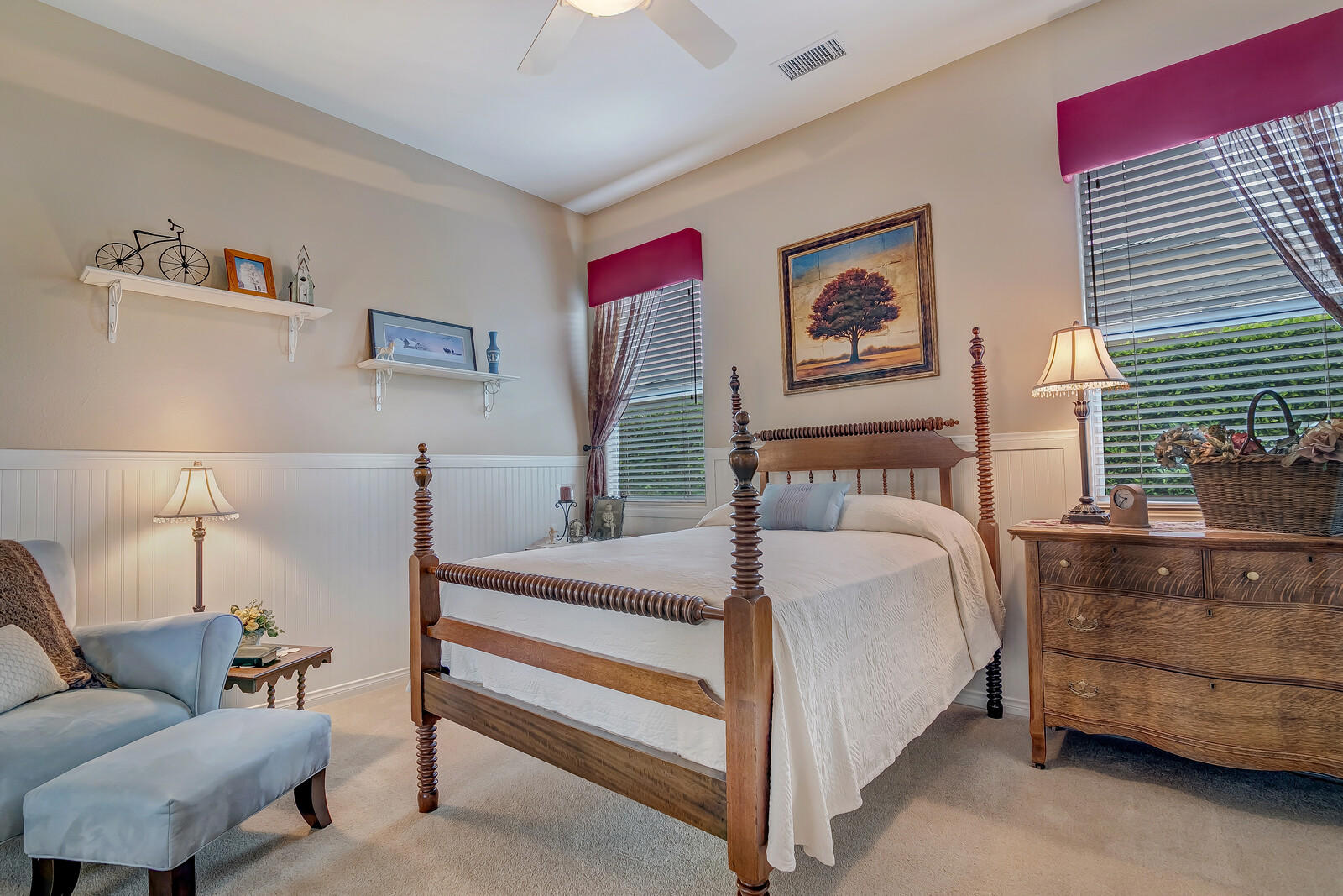 3 Lyon Road Rancho Mirage, CA 92270 - Photo 22 of 38 a bedroom with a bed and couch