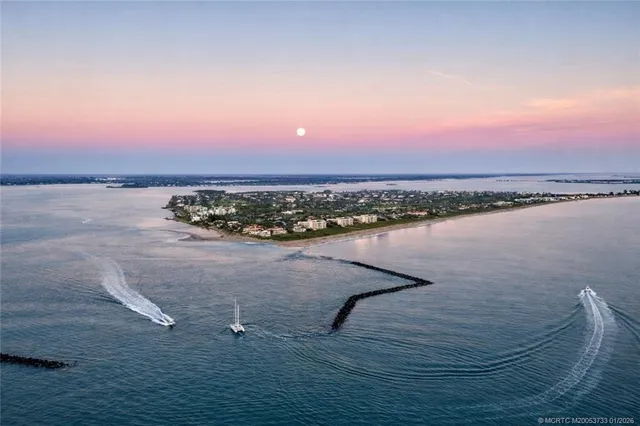 a view of a lake with a city
