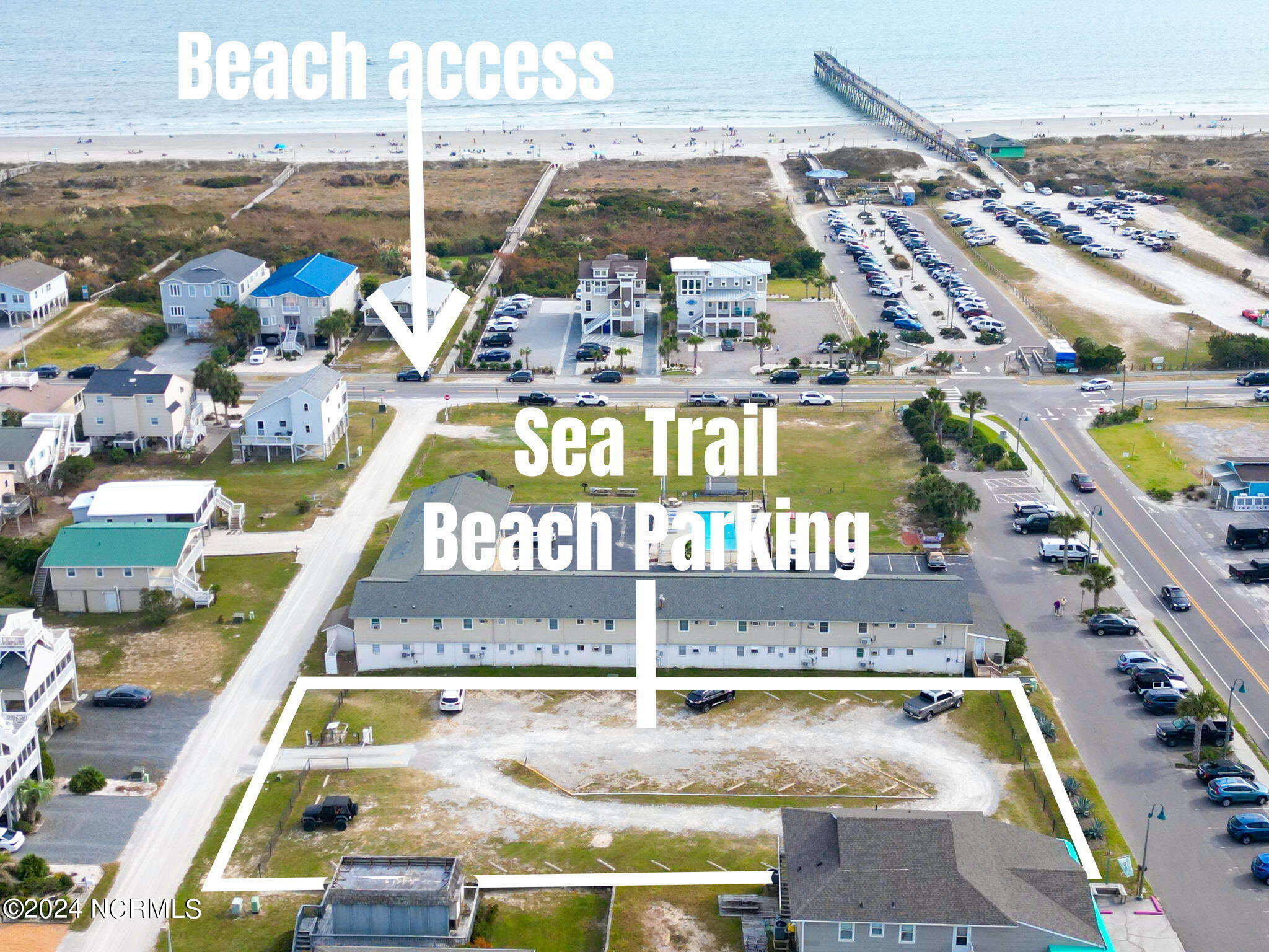 182 Clubhouse Road, Unit 1 Sunset Beach, NC 28468 - Photo 39 of 52 Sea Trail Property Owners private gated parking area on the Island of Sunset Beach.