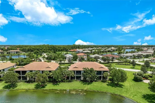 a view of a lake with a house