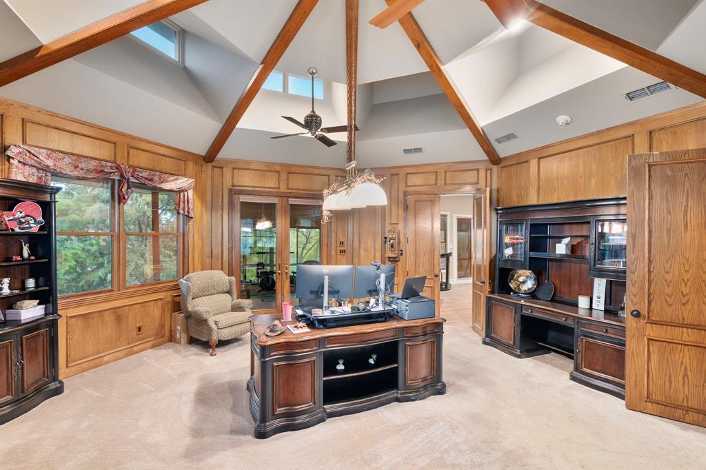 10080 Arvin Hill Road Aubrey, TX 76227 - Photo 13 of 40 a living room with stainless steel appliances kitchen island granite countertop furniture and a large window