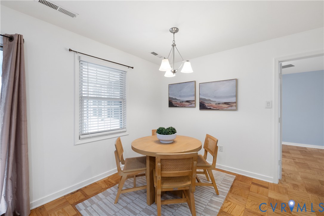 7 Millstone Road Henrico, VA 23228 - Photo 8 of 30 Dining space featuring a chandelier and baseboards