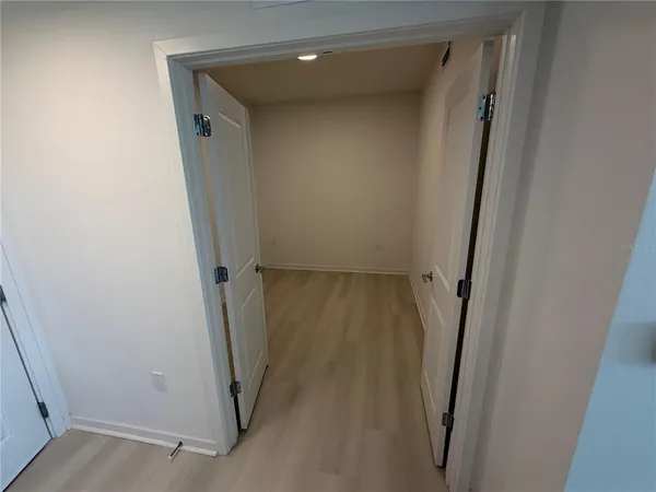 view of a room with door