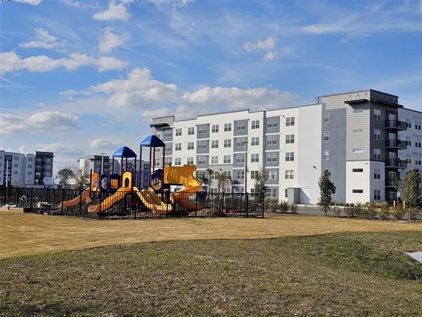 a view of a city with tall buildings