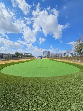 a view of field with clear sky