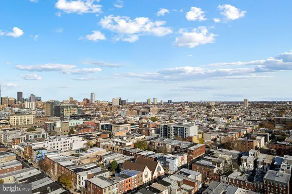 an aerial view of a city