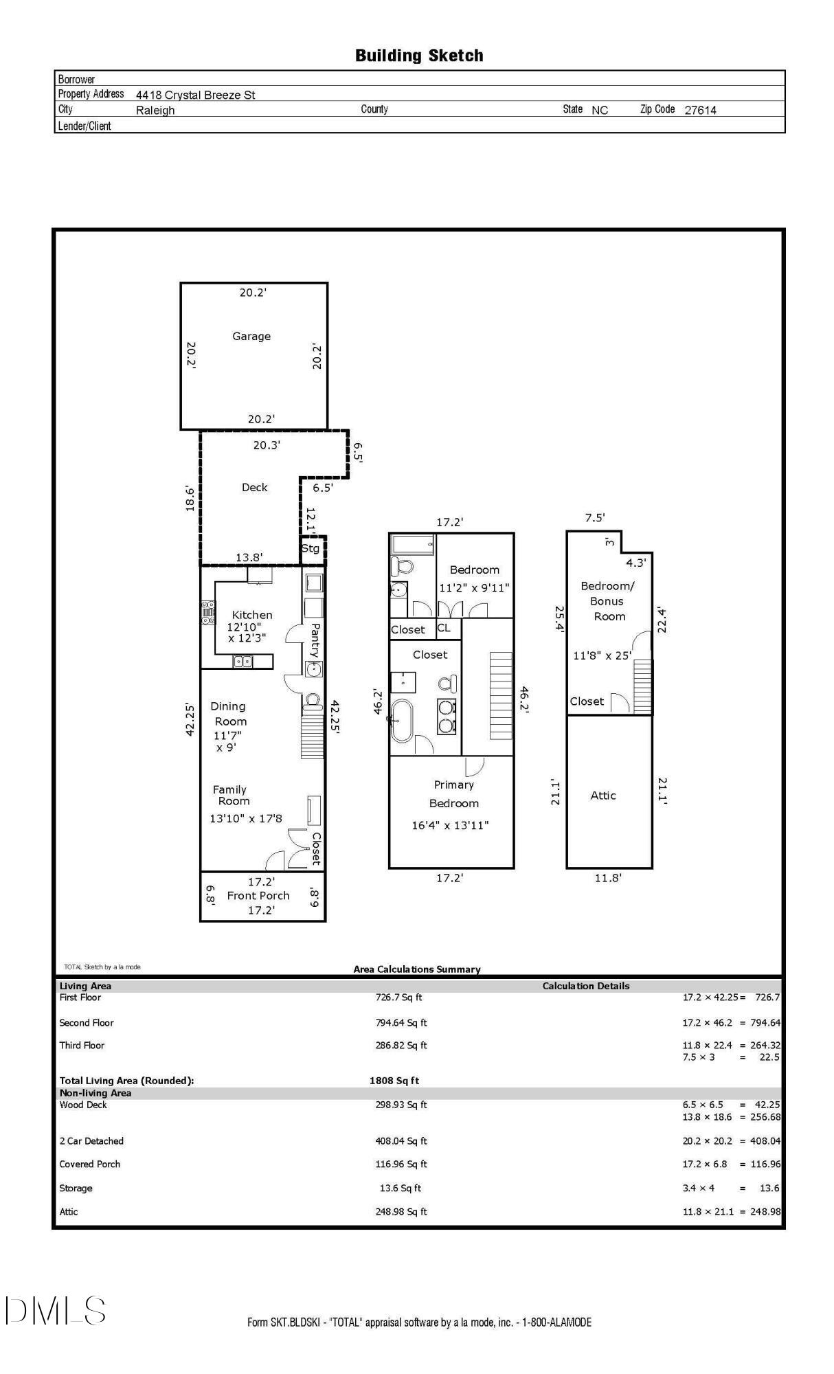 4418 Crystal Breeze Street Raleigh, NC 27614 - Photo 31 of 38 4418 Crystal Breeze St - sketch (photo)