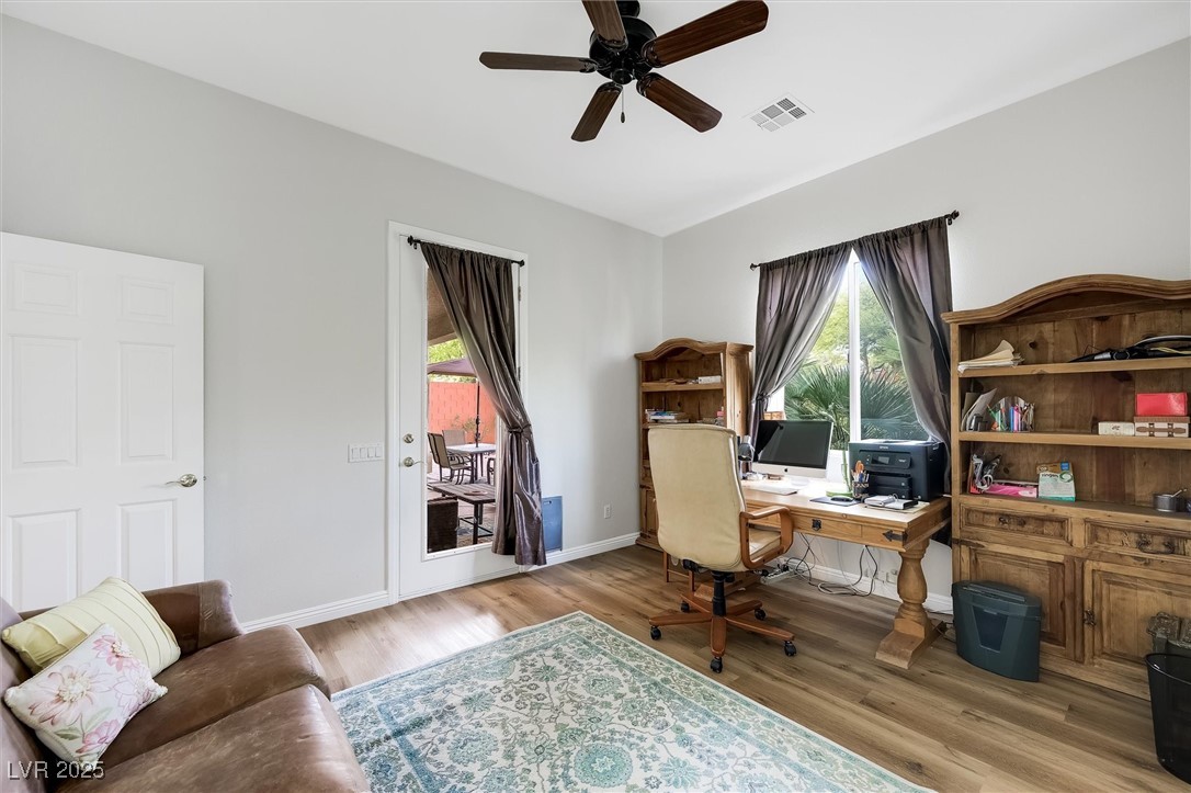 10720 Elm Ridge Avenue Las Vegas, NV 89144 - Photo 28 of 67 Office featuring light wood finished floors and ceiling fan