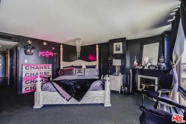 a view of a building with a garden