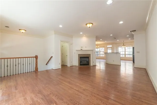 a view of a livingroom with a furniture and fireplace
