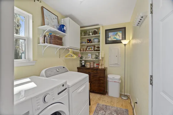 a room with storage and utility