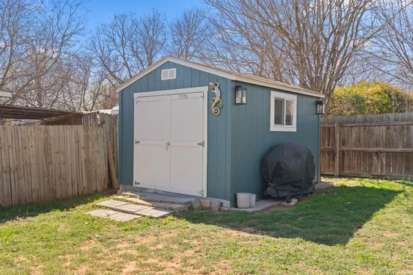 a backyard of a house