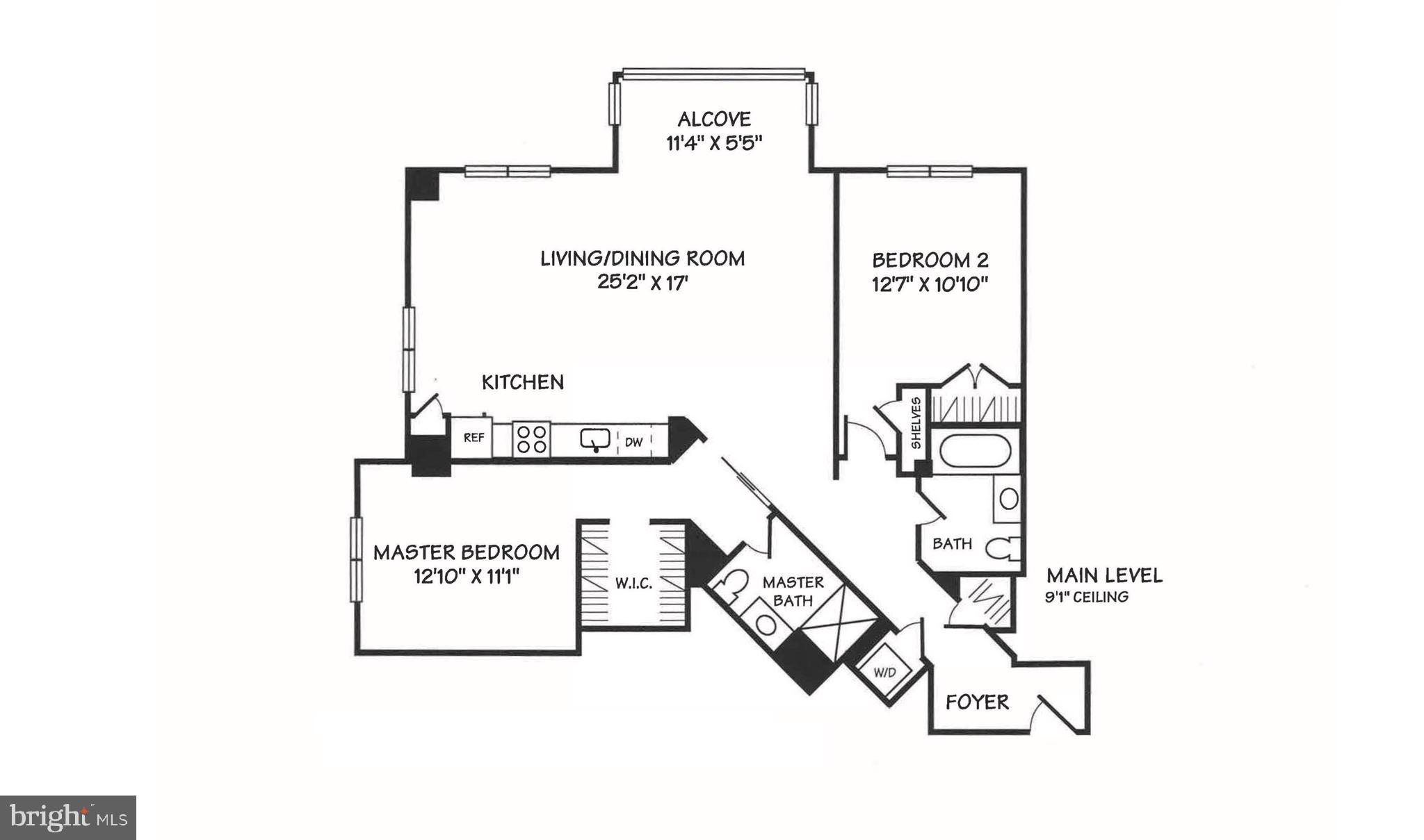 2125 14th Street Northwest, Unit 214 Washington, DC 20009 - Photo 24 of 24 Floor plan