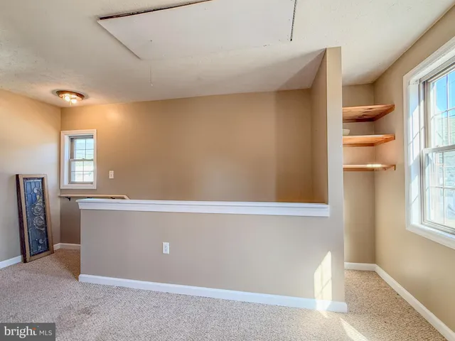 a view of a livingroom with a chandelier