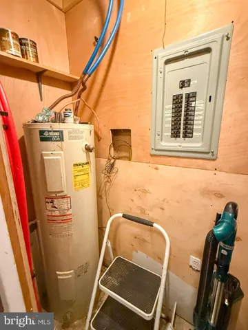 a view of wooden door