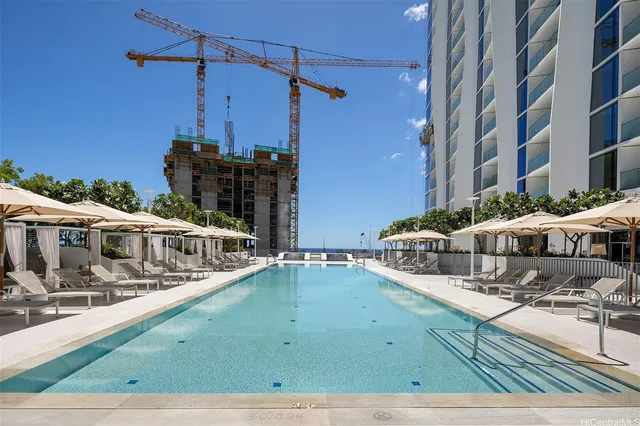 a view of a city with tall buildings