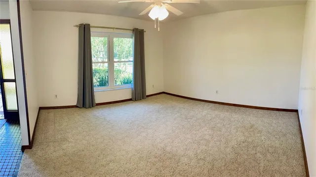 an empty room with a window