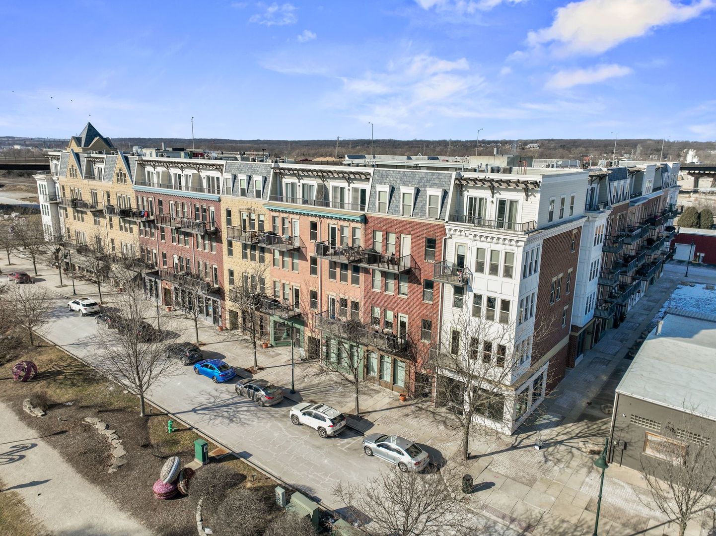 a view of a city that has tall buildings