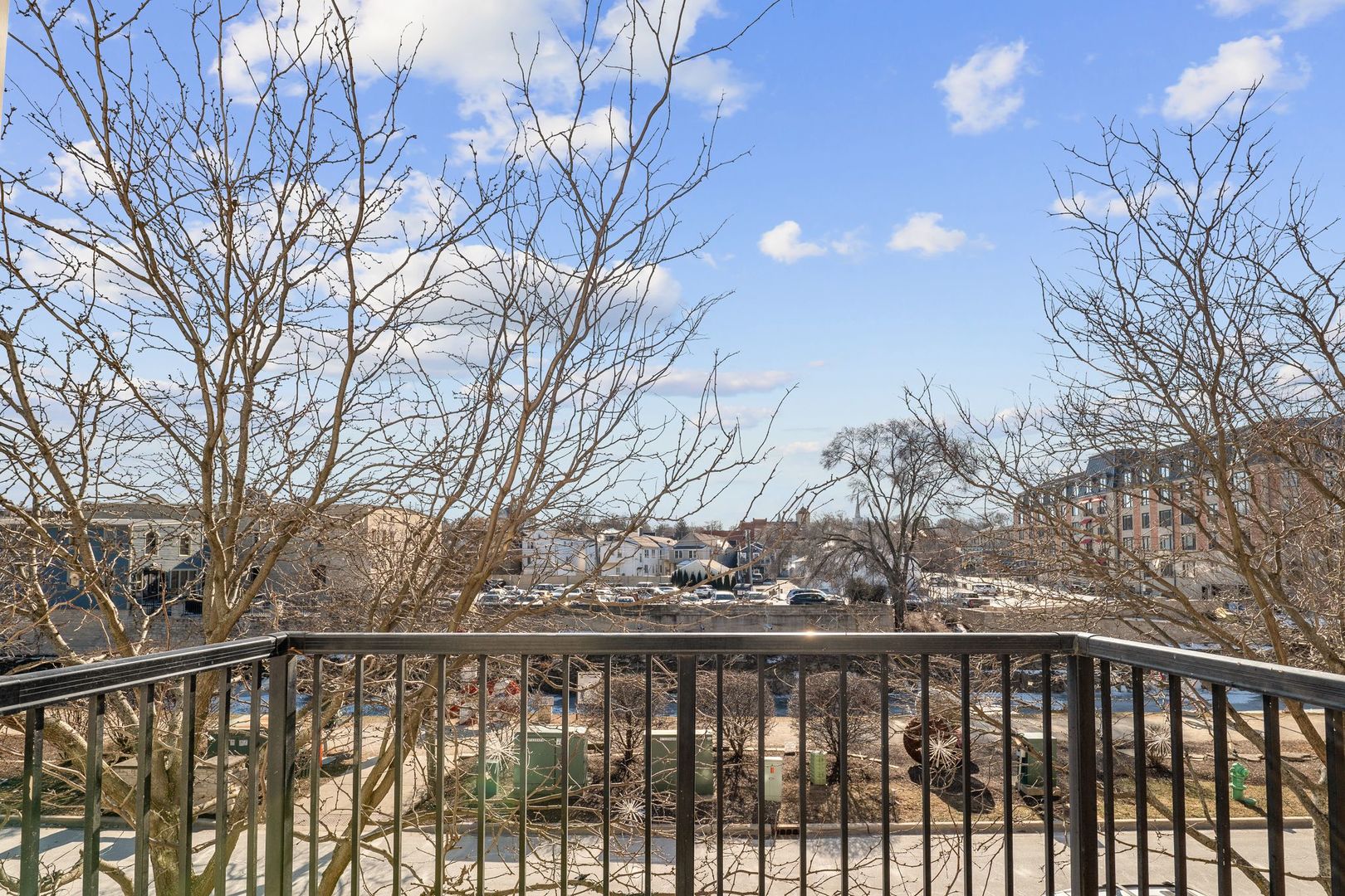 351 Front Street, Unit 2212 Lemont, IL 60439 - Photo 7 of 36 a balcony with trees in front of it