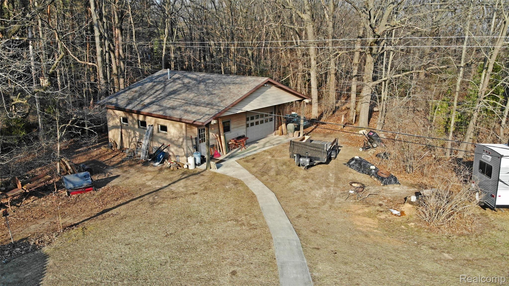 1085 Bird Road Ortonville, MI 48462 - Photo 59 of 79 59) Aerial Pole Barn.jpg