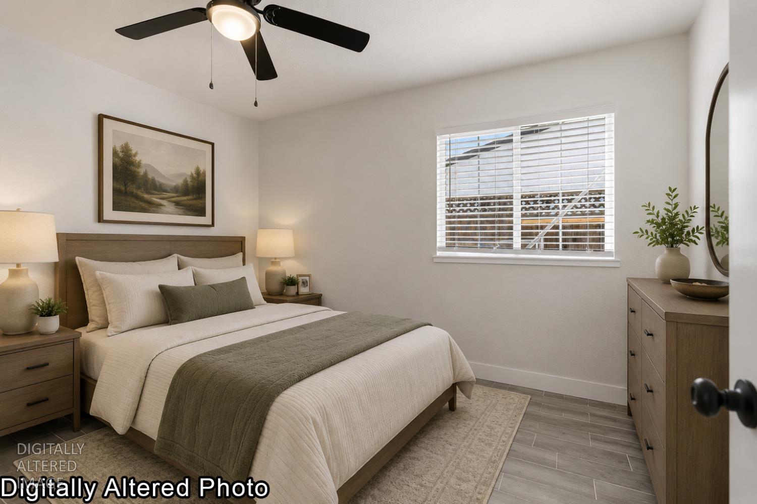 1464 Denise Drive Ripon, CA 95366 - Photo 21 of 41 a bedroom with a bed and a potted plant