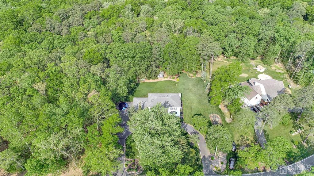 38 Pittenger Pond Road Freehold, NJ 07728 - Photo 42 of 43 an aerial view of residential house with outdoor space and trees all around