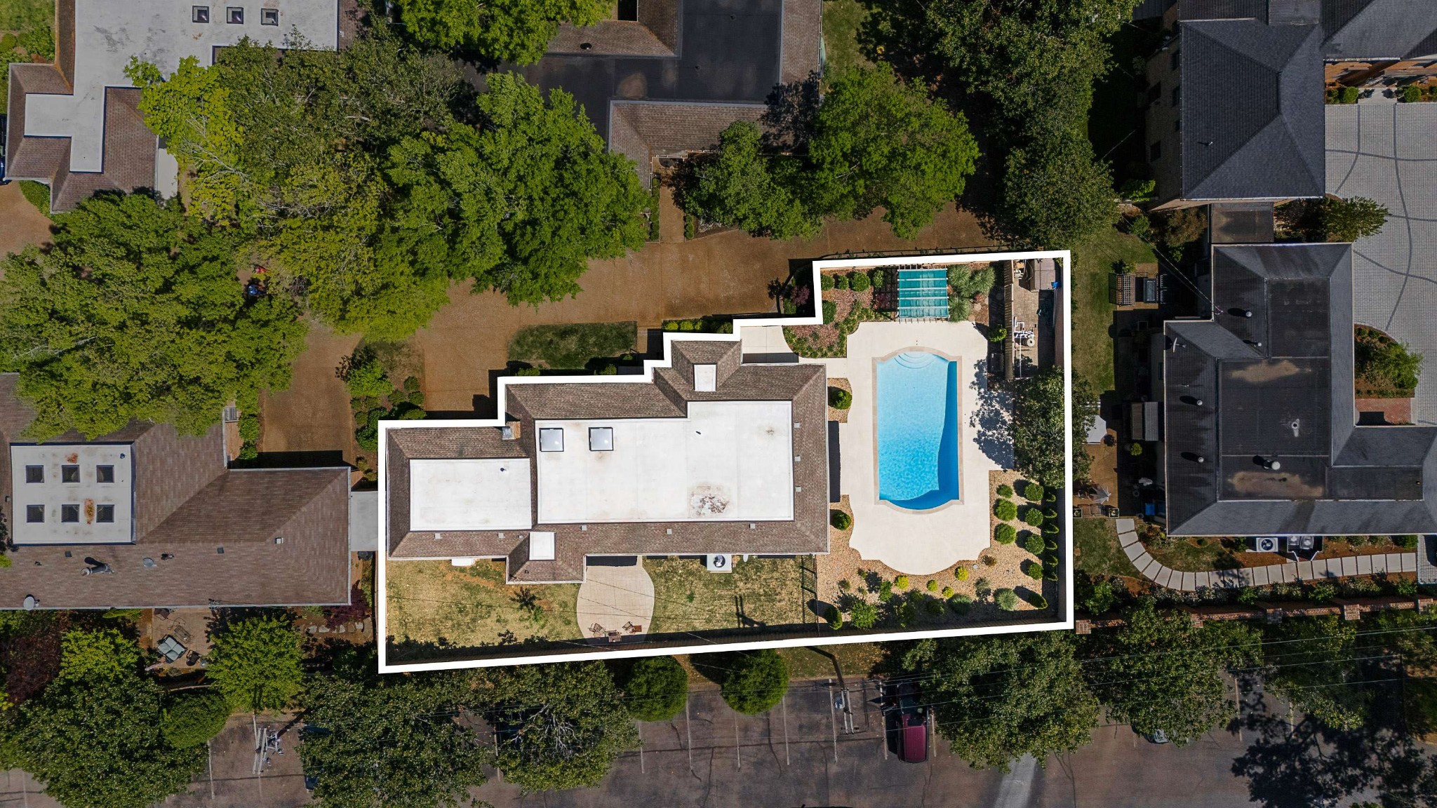 2723 Abbott Martin Road Nashville, TN 37215 - Photo 35 of 45 an aerial view of a house with outdoor space