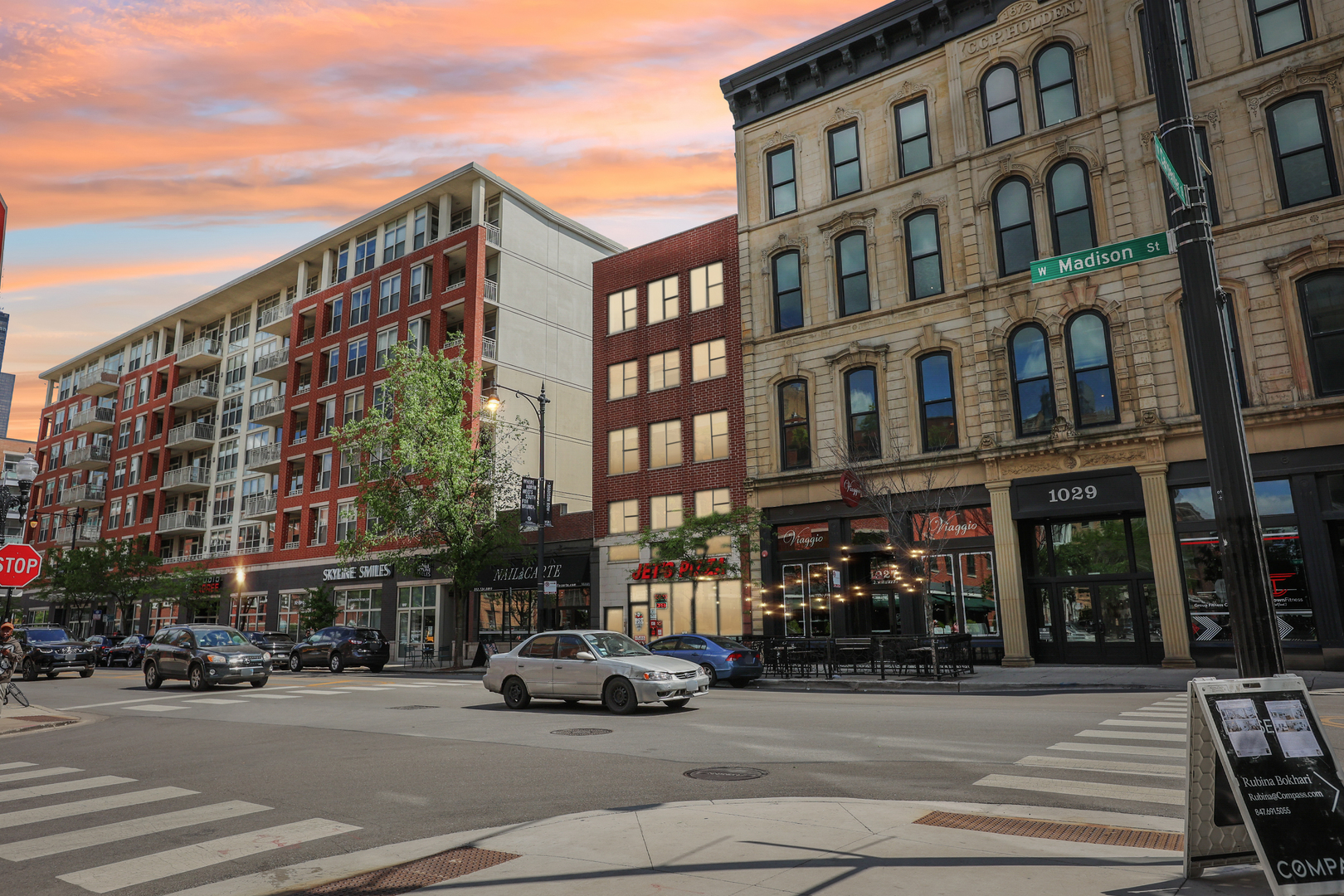 1025 West Madison Street, Unit 1 Chicago, IL 60607 - Photo 18 of 21 a view of a building and a street
