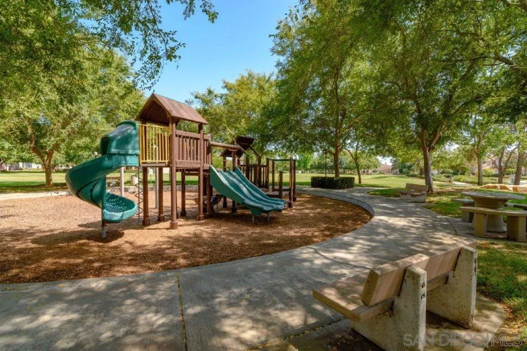 569 Inverlochy Drive Fallbrook, CA 92028 - Photo 36 of 46 a view of a park with swings and slides