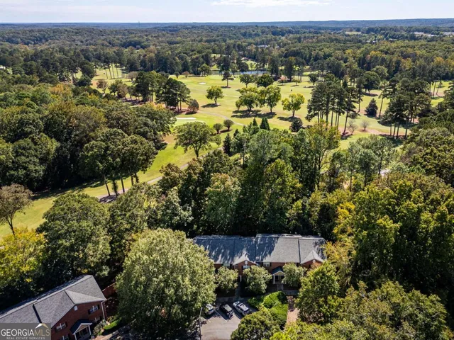 an aerial view of multiple house