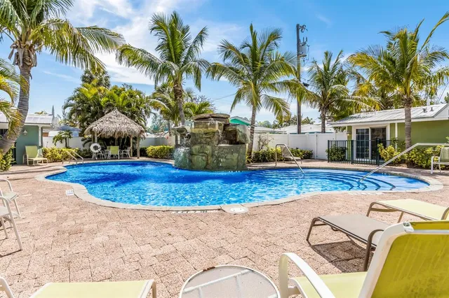 a view of outdoor space yard and swimming pool