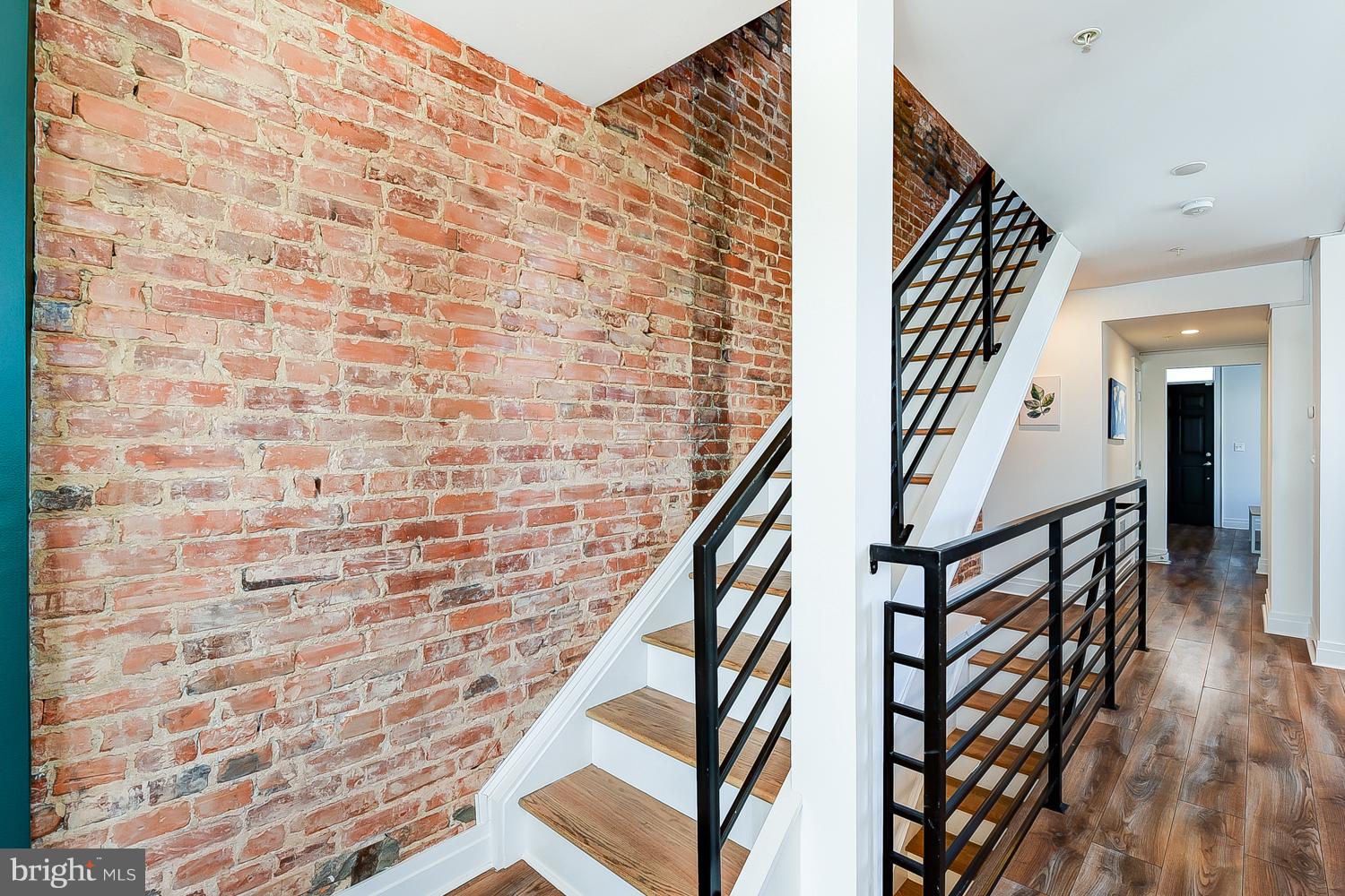 1101 S Street Northwest Washington, DC 20009 - Photo 12 of 48 Exposed Brick Staircase