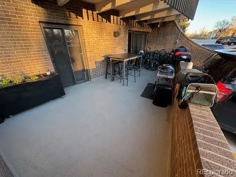 a view of outdoor seating space