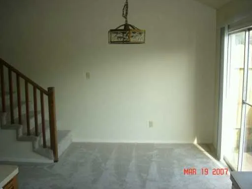 a room with a fireplace