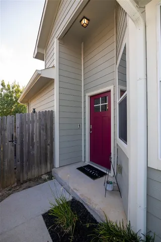 a backyard of a house with seating space