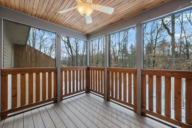 a view of a room with a hallway