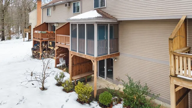 front view of a house with a street