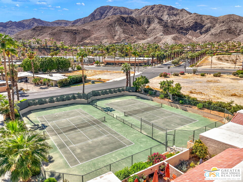70100 Mirage Cove Drive, Unit 10 Rancho Mirage, CA 92270 - Photo 65 of 68 a view of a terrace with water view and mountain view