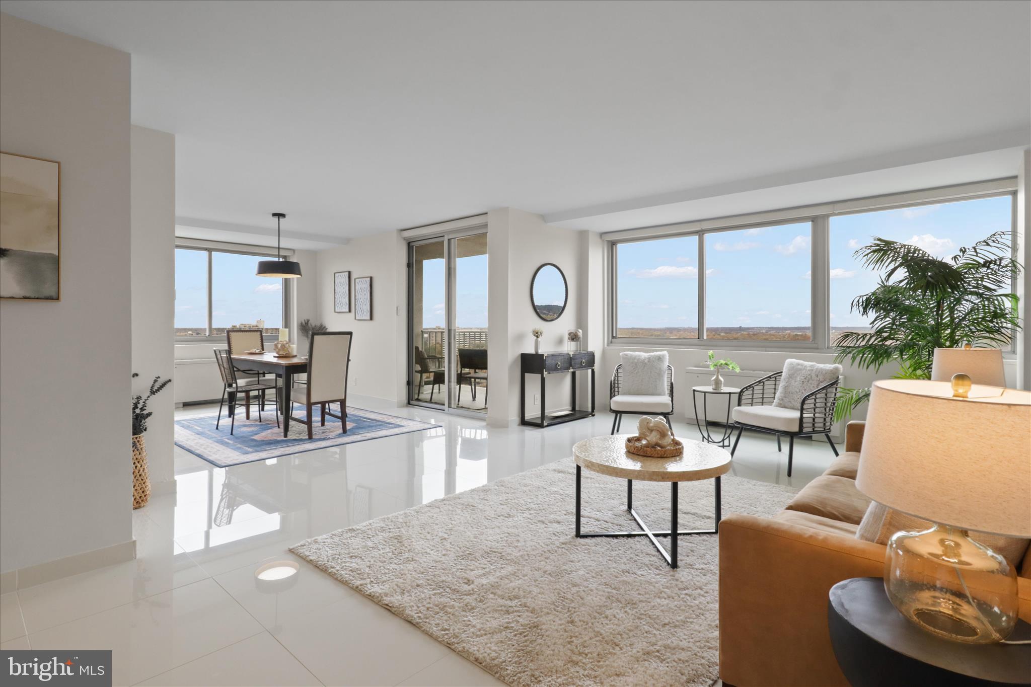 301 North Beauregard Street, Unit 1605 Alexandria, VA 22312 - Photo 6 of 42 a living room with furniture and a large window