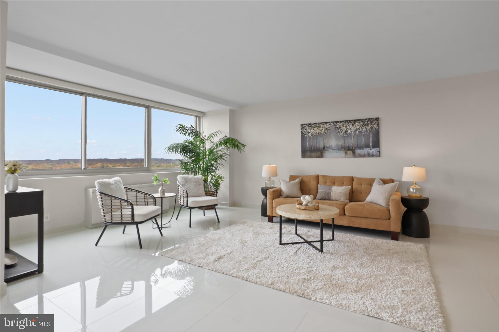 301 North Beauregard Street, Unit 1605 Alexandria, VA 22312 - Photo 7 of 42 a living room with furniture and a large window
