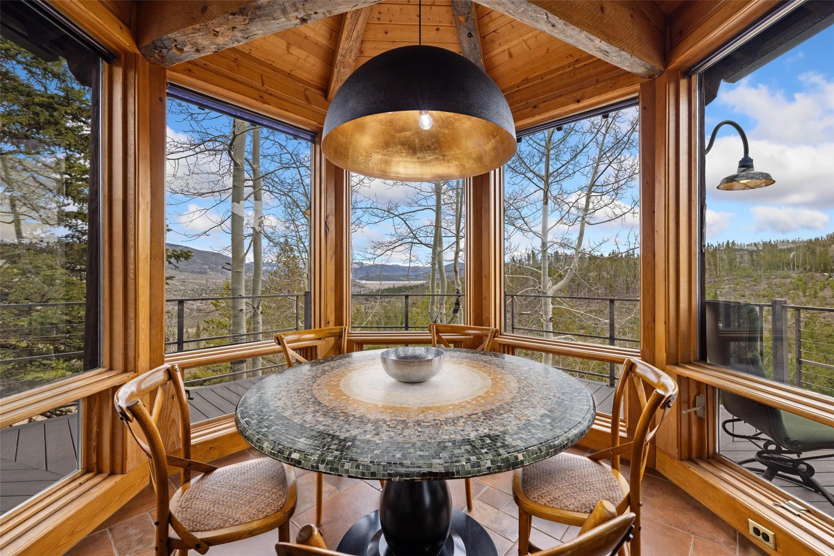 983 Emerald Road Silverthorne, CO 80498 - Photo 11 of 45 Breakfast nook with surrounding windows and views to Lake Dillon and Keystone.