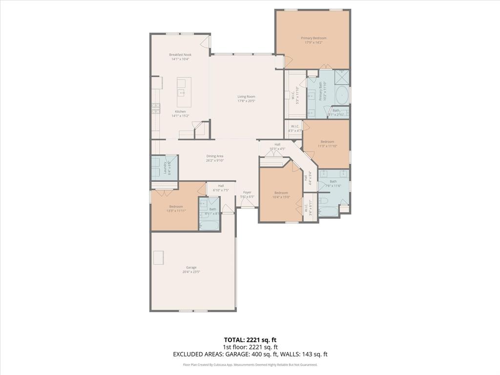 3711 Walnut Rdg Drive Grand Prairie, TX 76065 - Photo 24 of 24 a picture of a floor plan