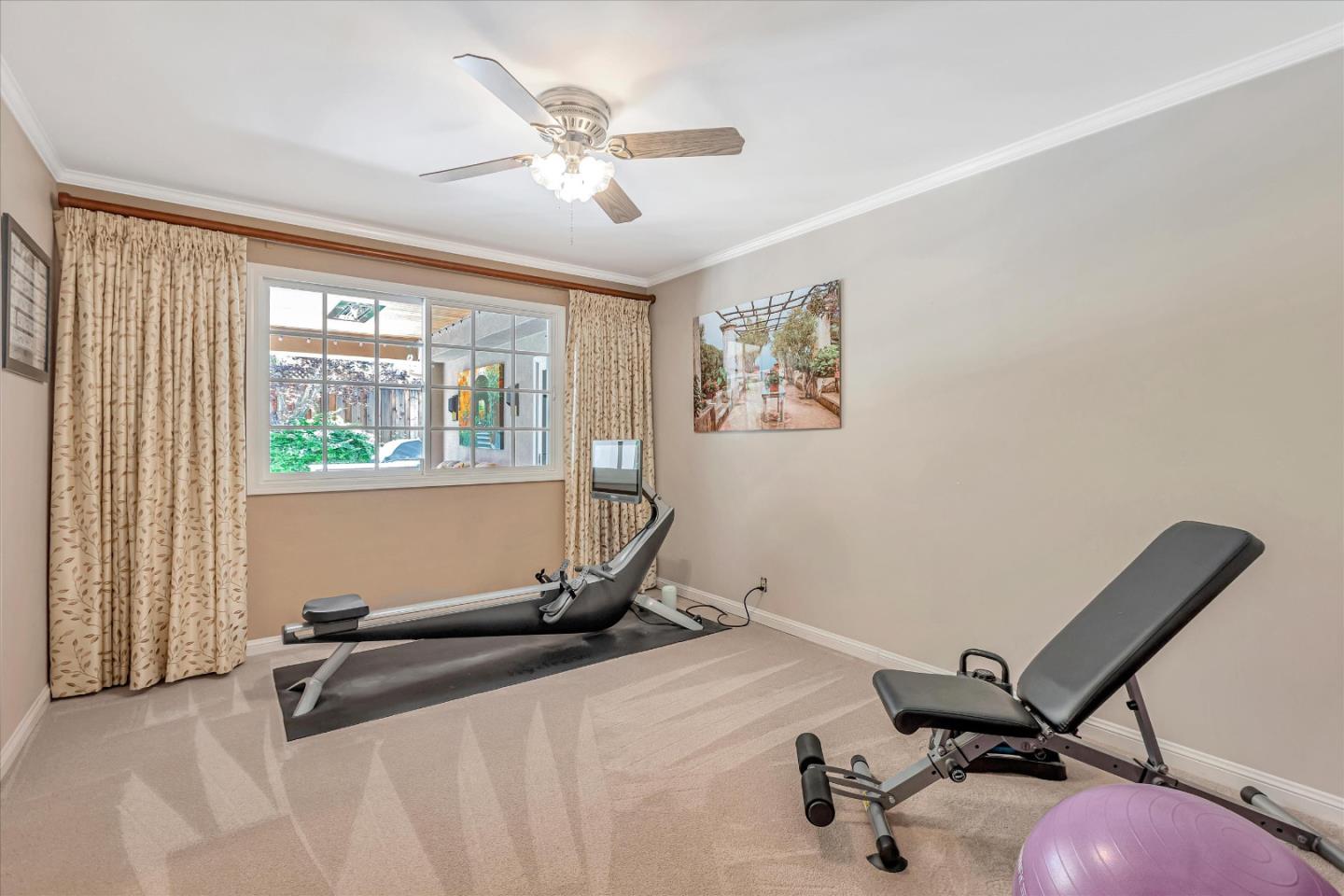1929 Fordham Way Mountain View, CA 94040 - Photo 32 of 45 a room with gym equipment and windows